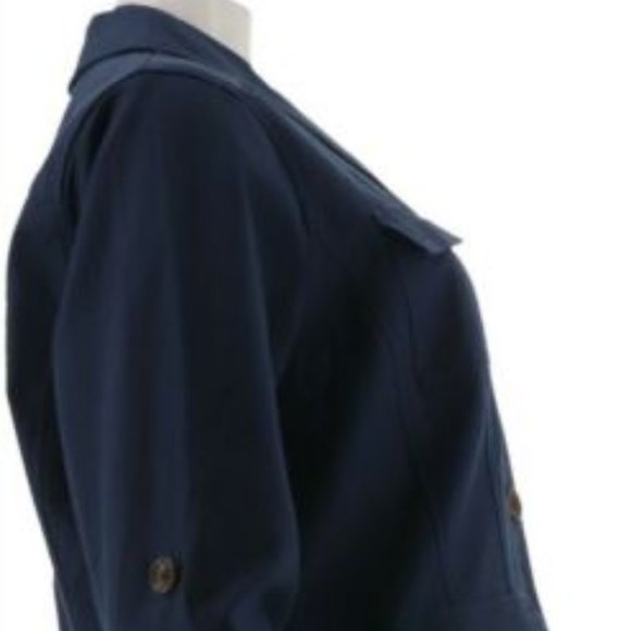 NWT ISAAC MIZRAHI BUTTON SHAWL UTILITY JACKET 12 - Picture 5 of 12